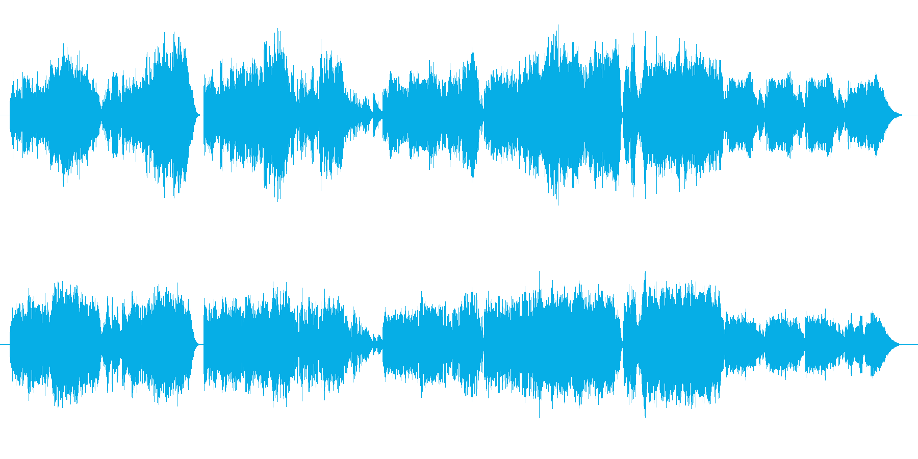 感謝の手紙などのBGMにの再生済みの波形