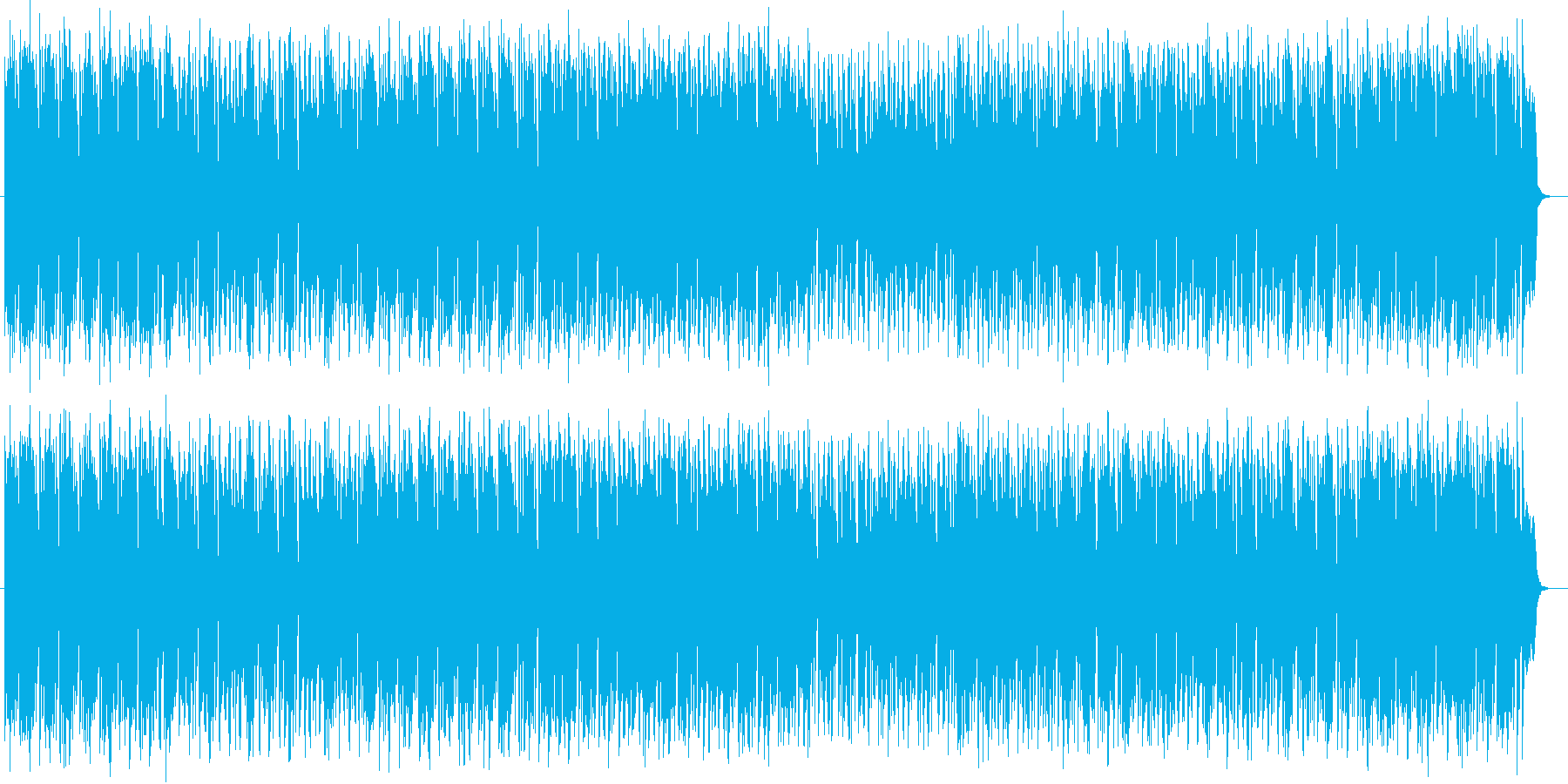 コミカルで落ち着き感があるシンセの曲の再生済みの波形