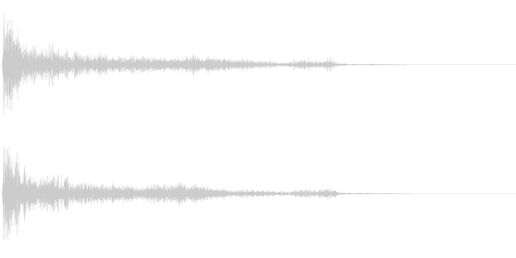 ダーク系決定音「ドーン」の未再生の波形