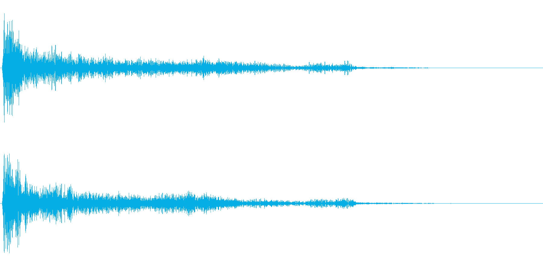 ダーク系決定音「ドーン」の再生済みの波形