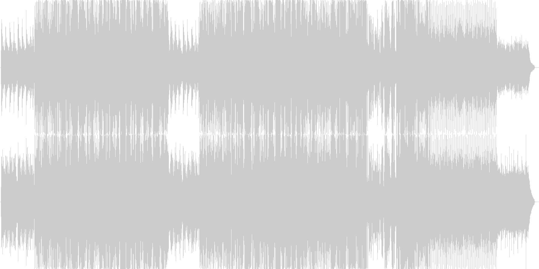 相手のことをひっそりと思う切ない曲の未再生の波形