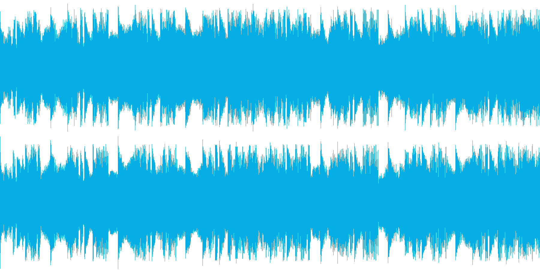 淡々としたリズムを刻む楽曲です。の再生済みの波形
