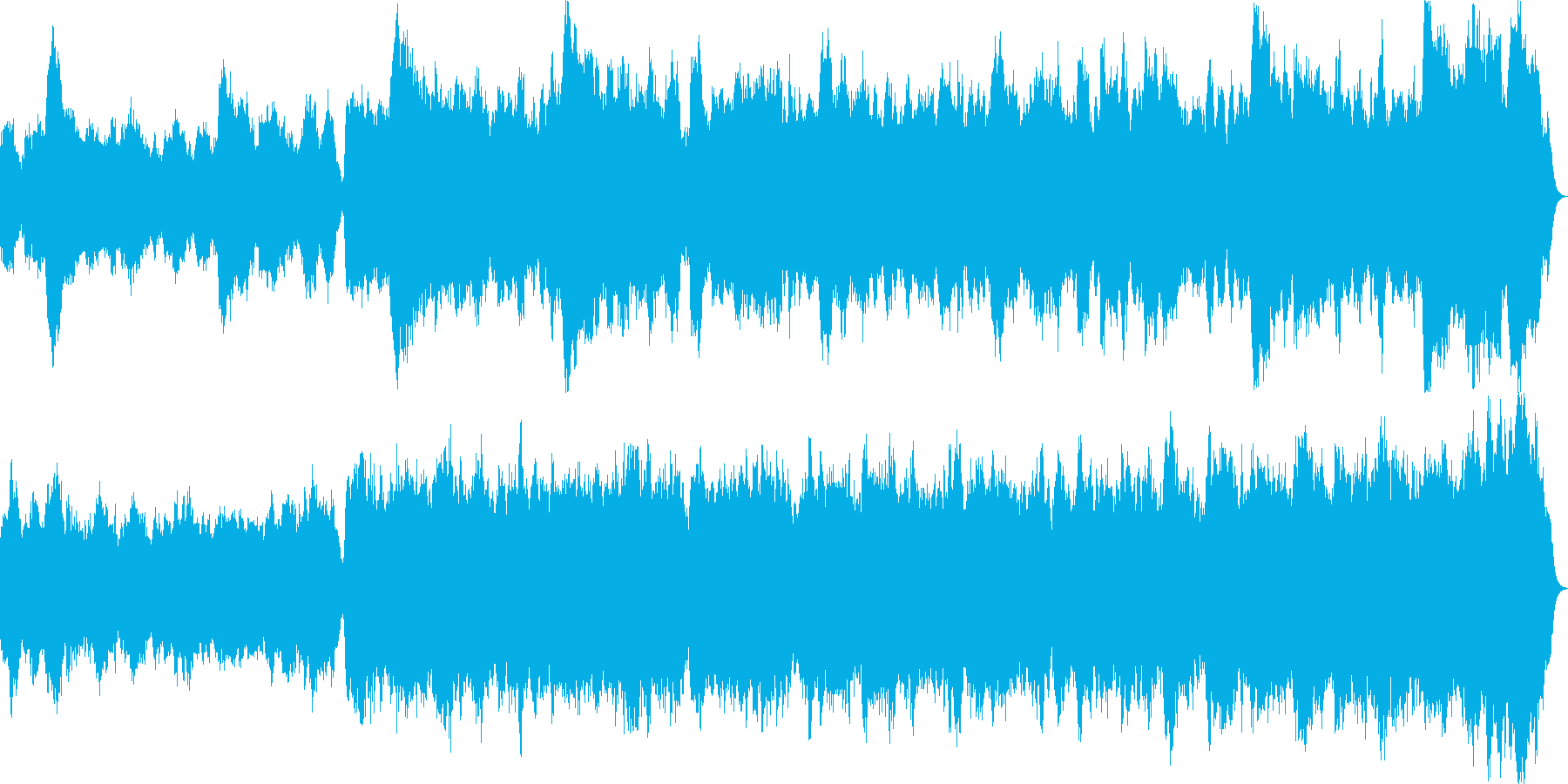 パイプオルガンの厚みのある壮大な前奏曲の再生済みの波形