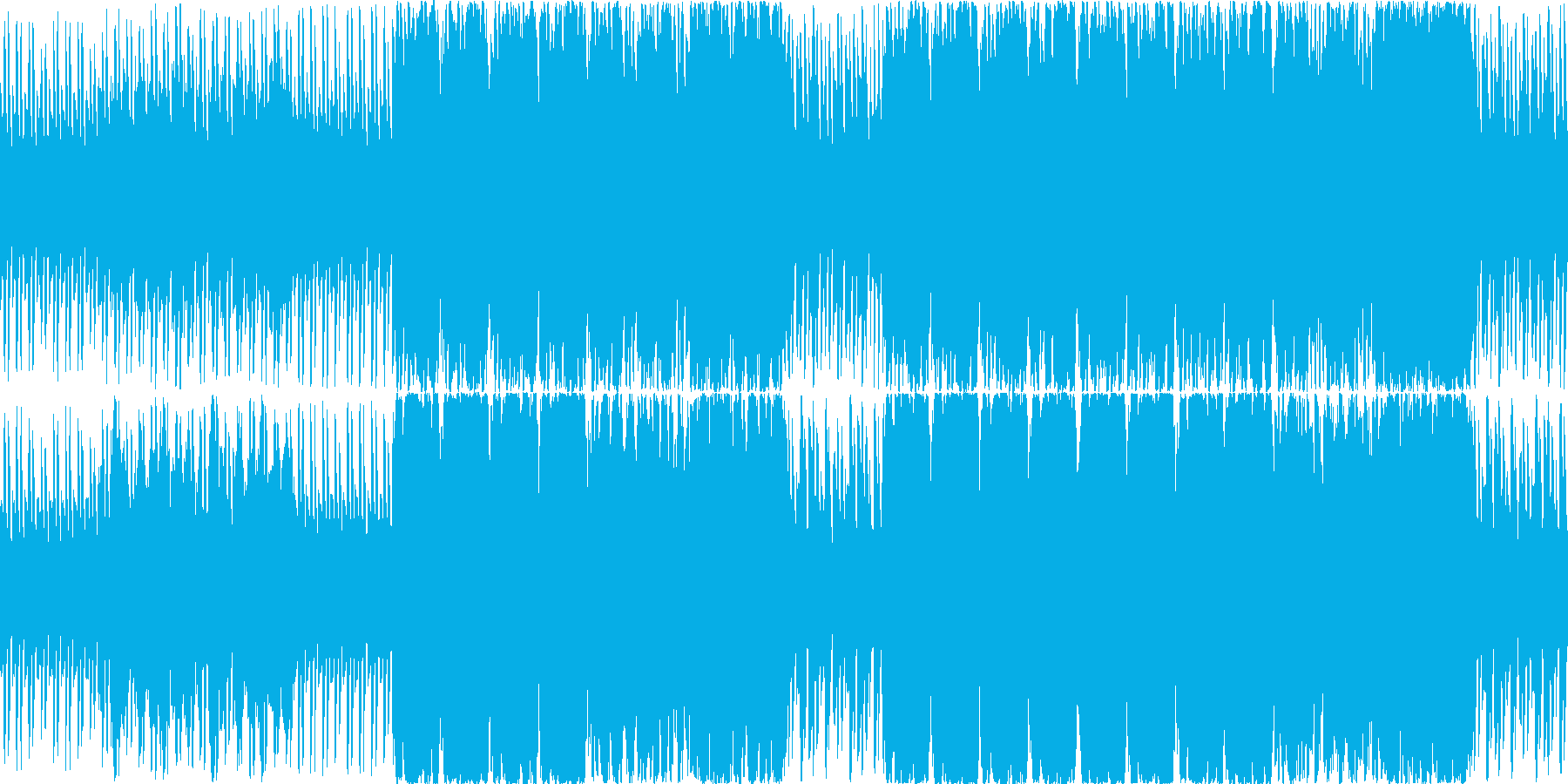 オーケストラ調の朝方の雰囲気の曲の再生済みの波形