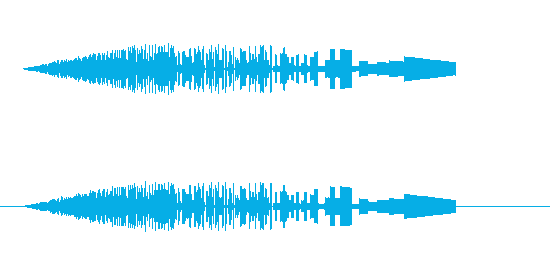 レトロな炎の効果音の再生済みの波形