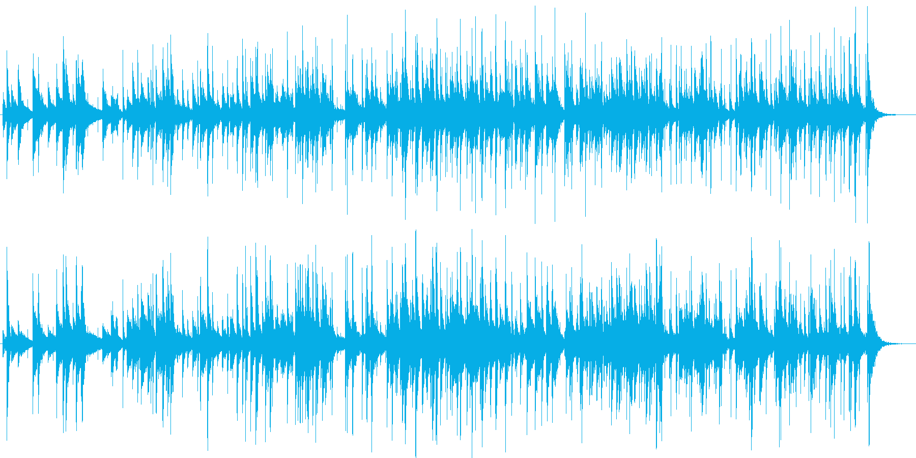 オシャレなジャズ風の曲の再生済みの波形
