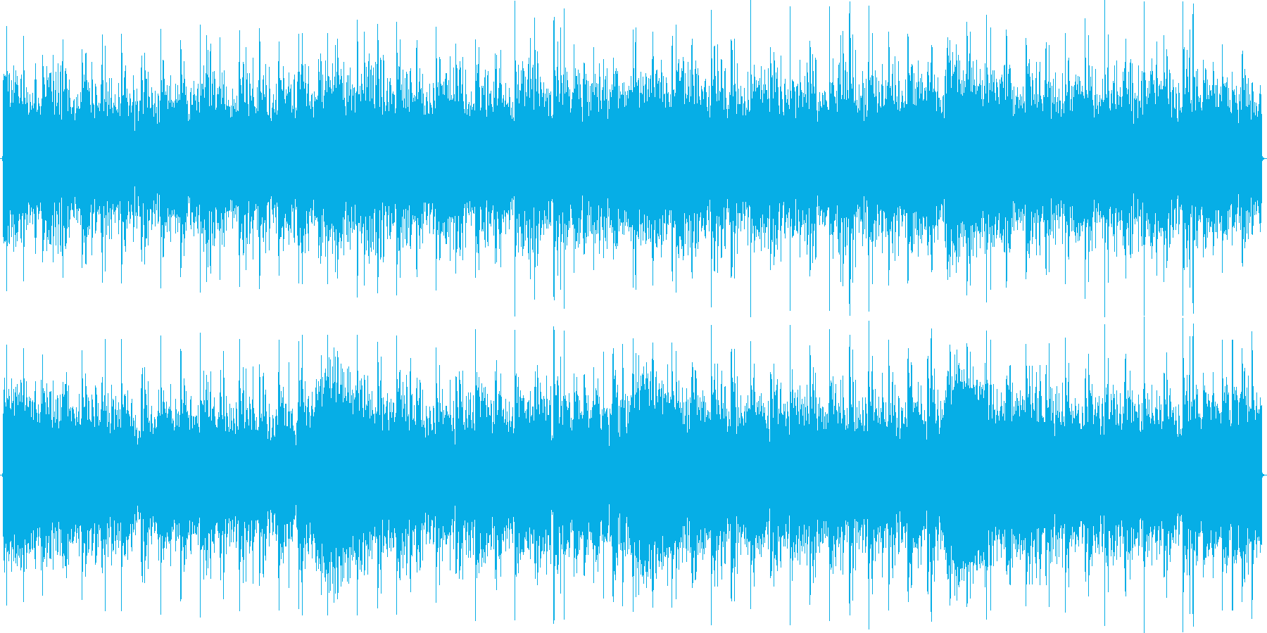 急いでる雰囲気のあるメタル風の曲の再生済みの波形