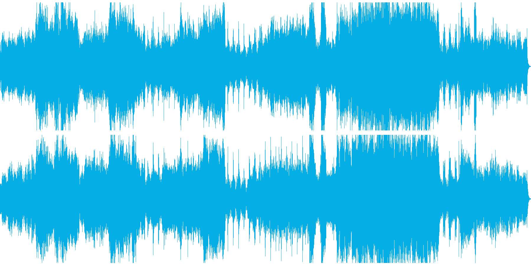 物語の展開が感じられるオーケストラ楽曲の再生済みの波形