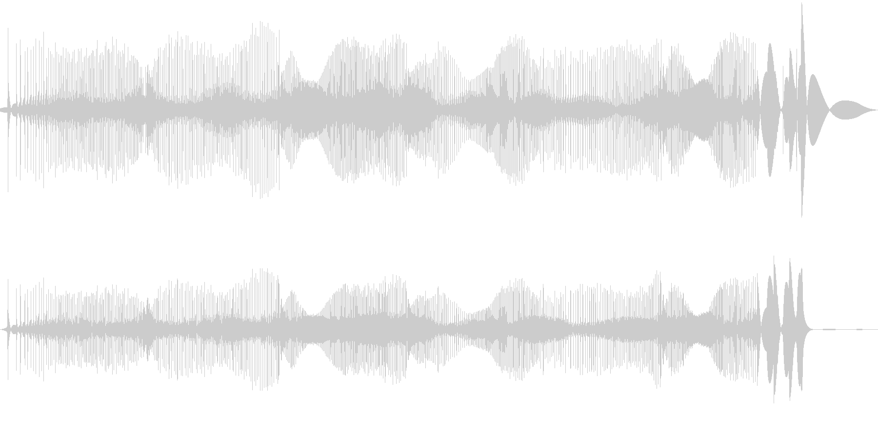 レコード針が横にすれた時の音(長め)の未再生の波形