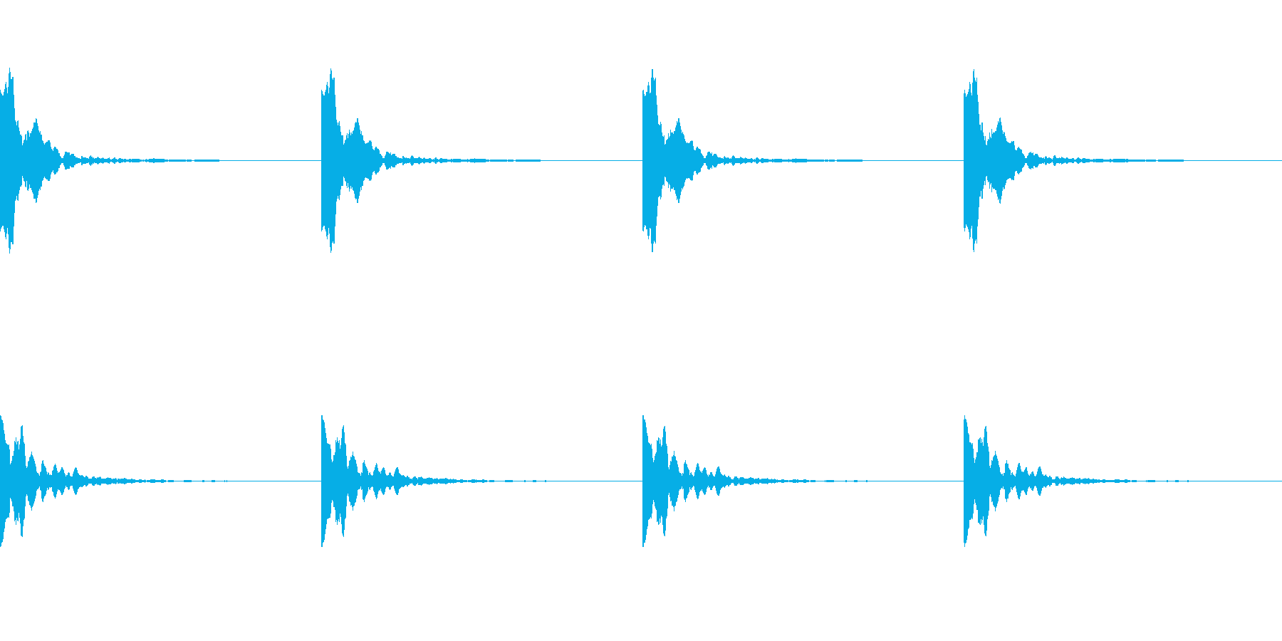 ポーン:ソナーのレーダー音(ループ可)の再生済みの波形