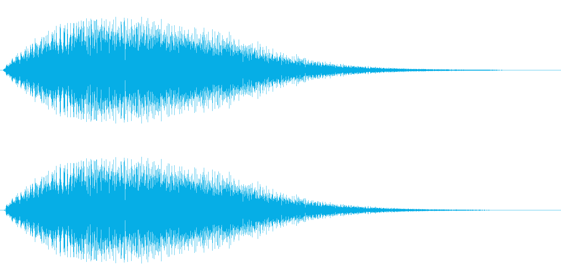 いろいろな音が合わさったキラキラ音の再生済みの波形