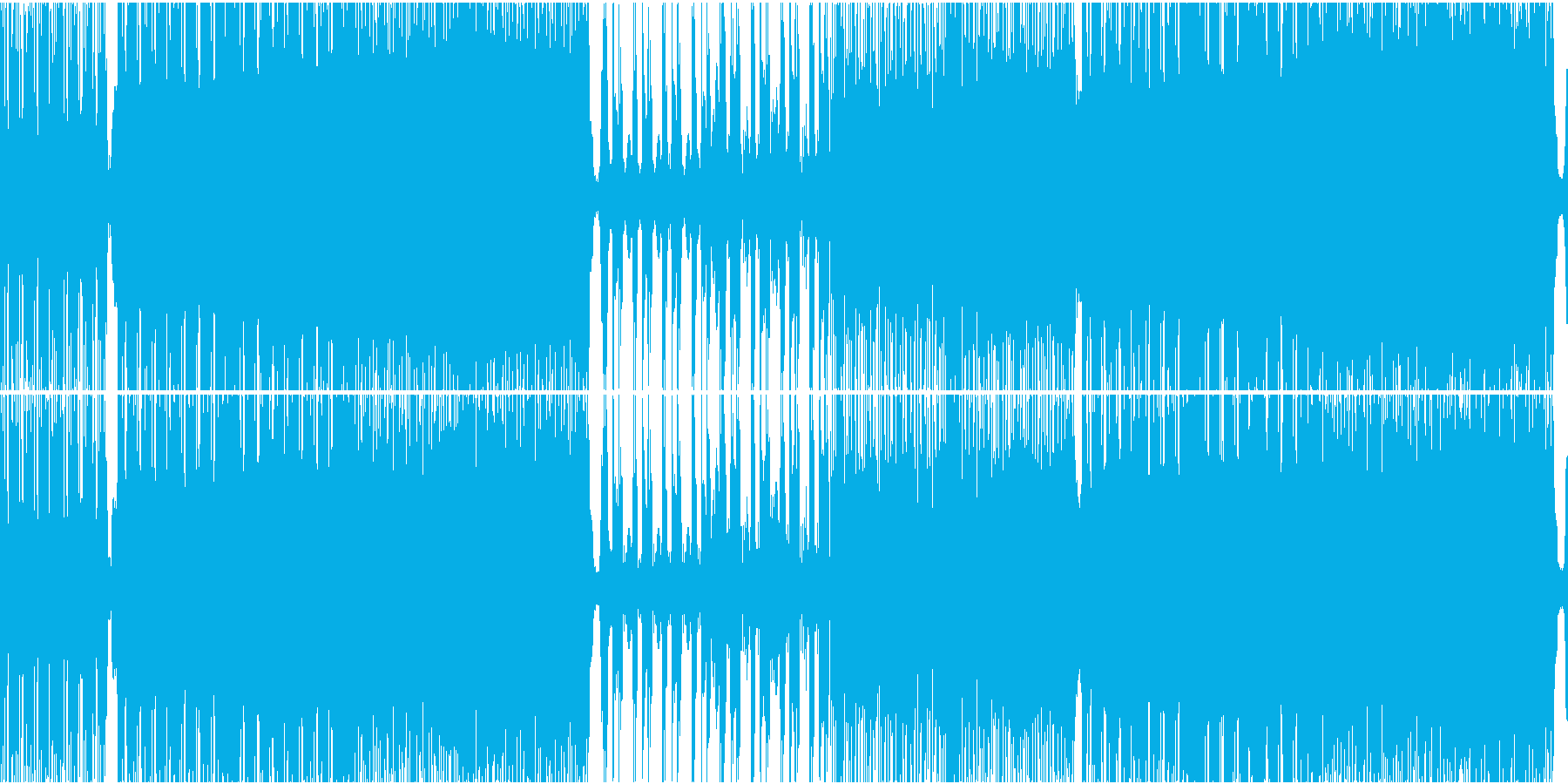 ギターとストリングスのハードなロック。の再生済みの波形