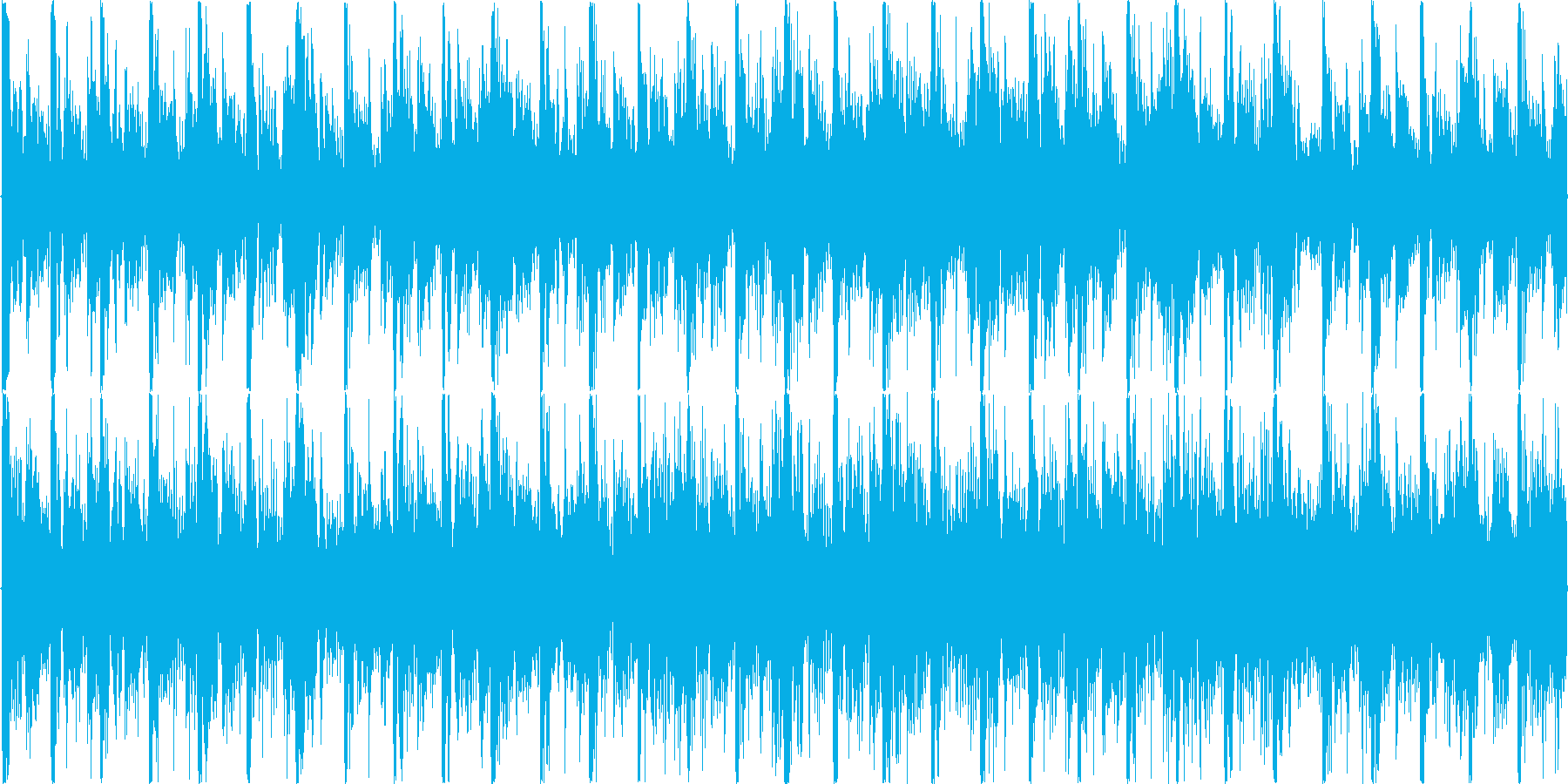 ハウス風のリズムを基調としたループ楽曲…の再生済みの波形