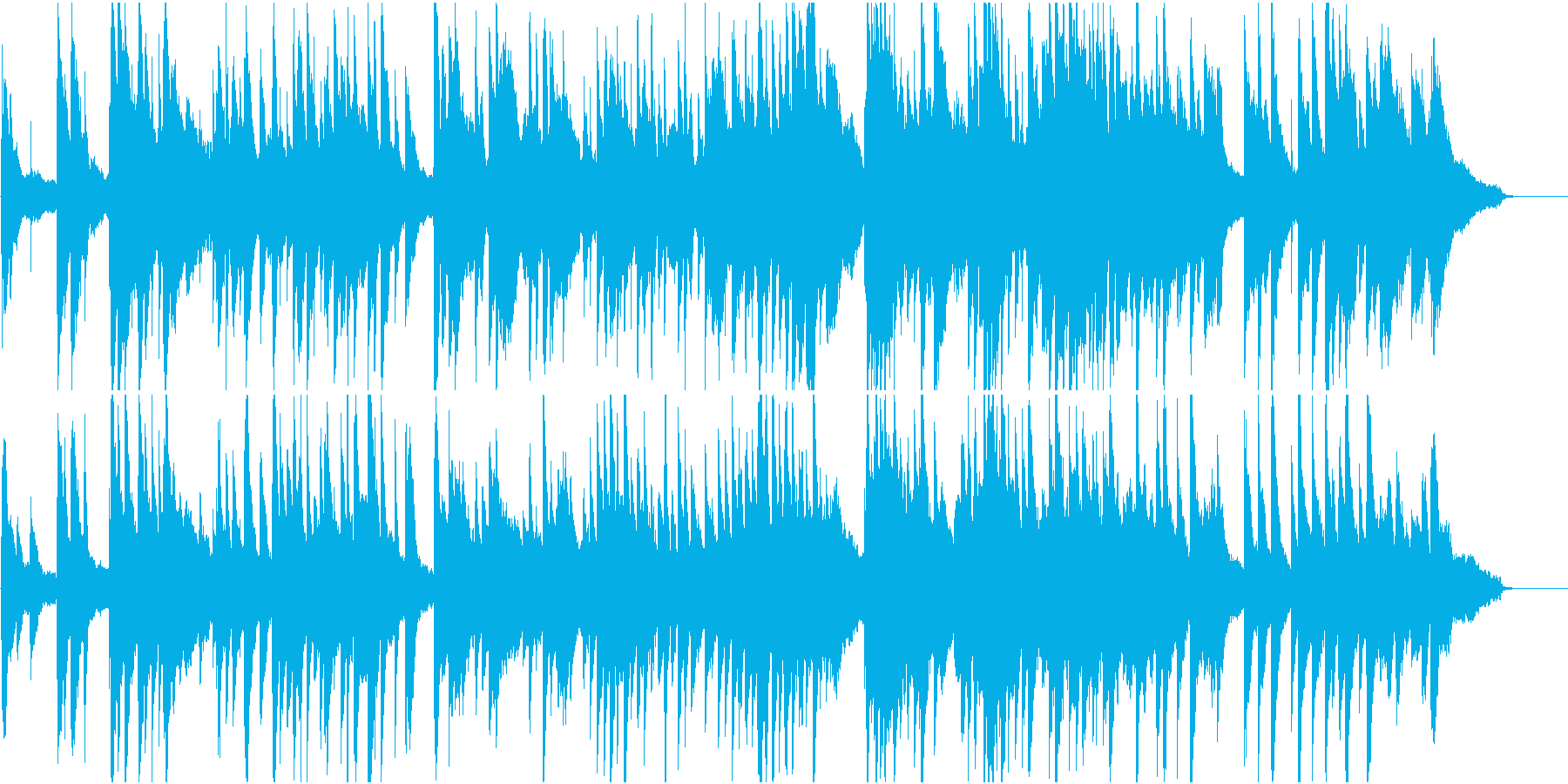 優しく落ち着く感じのピアノ曲(ショート版の再生済みの波形