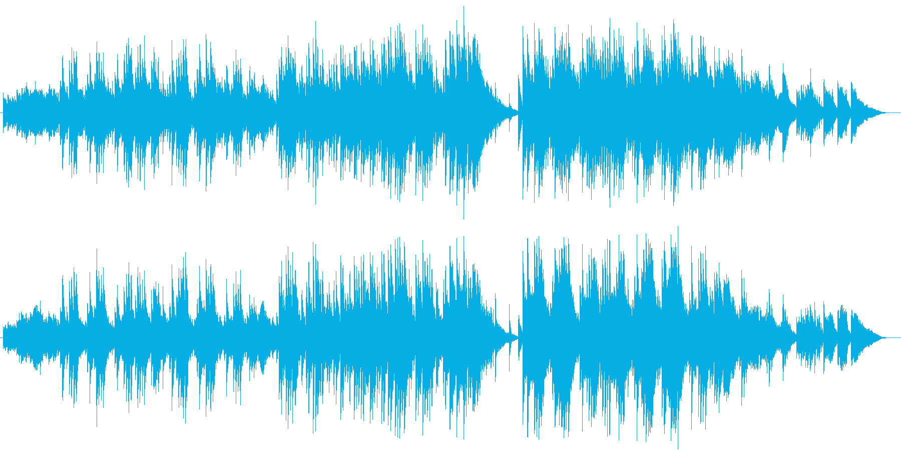 喪失感を誘うようなシリアスな曲の再生済みの波形