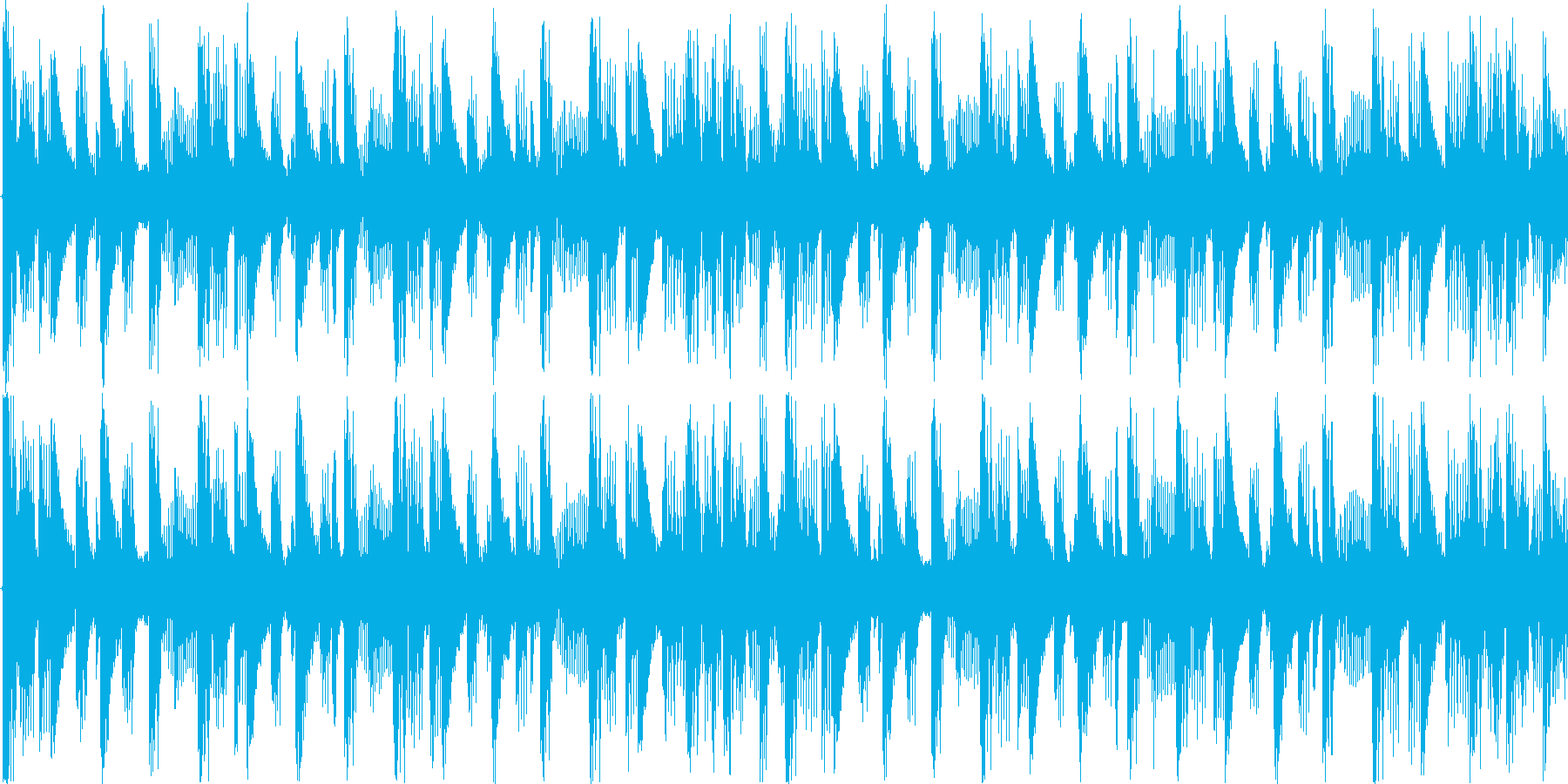 ハウスのリズムを基本にした楽曲です。の再生済みの波形