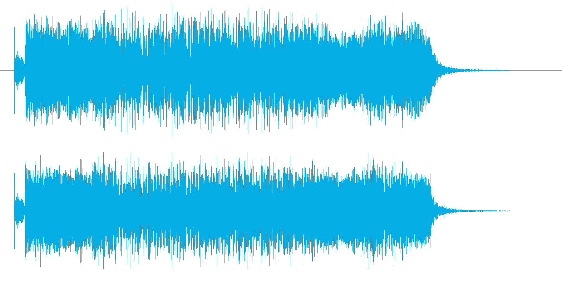 エレキギターの力強く疾走感のあるロックの再生済みの波形