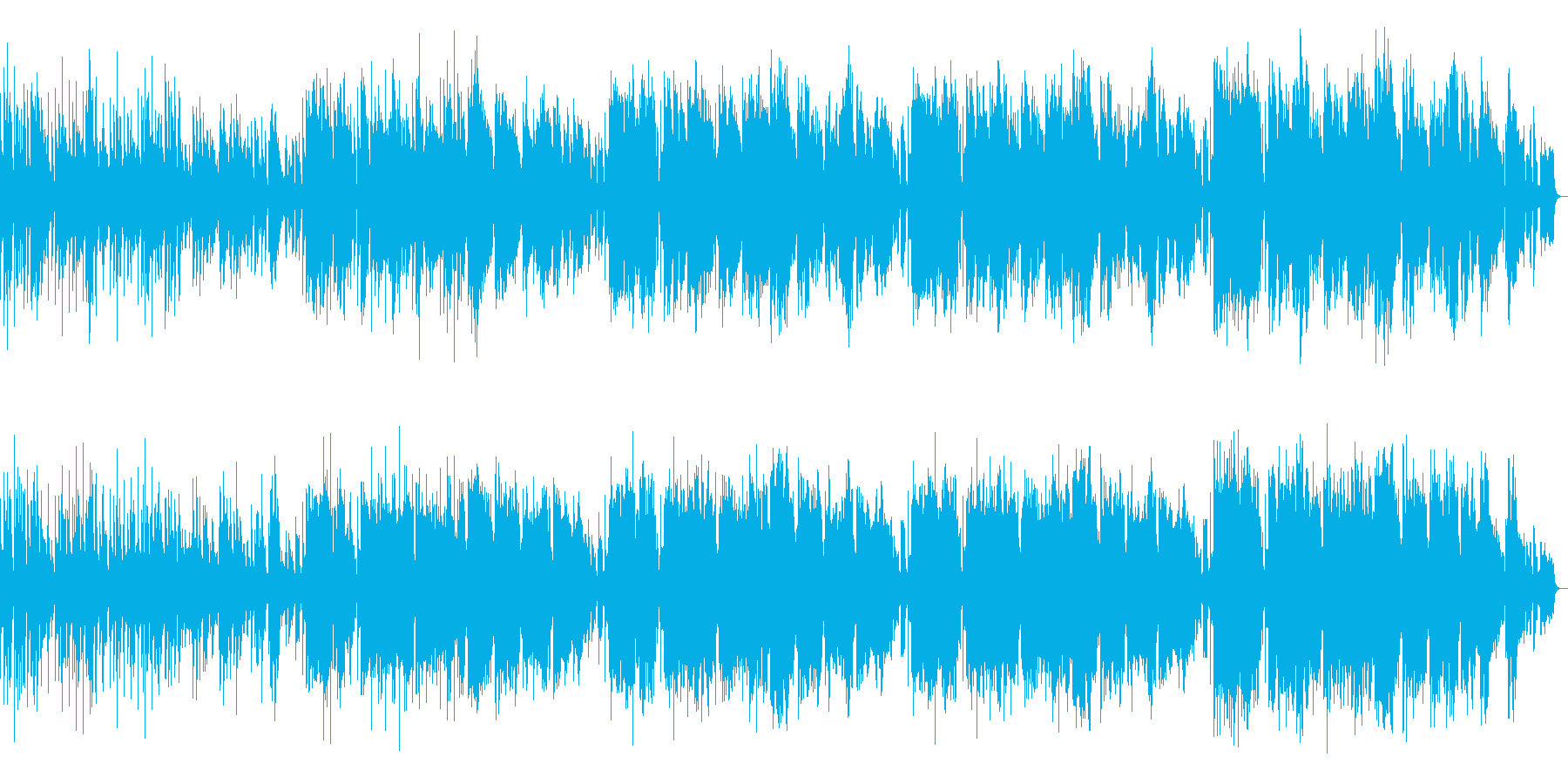 ピアノ中心の誕生日をイメージした弾む楽曲の再生済みの波形