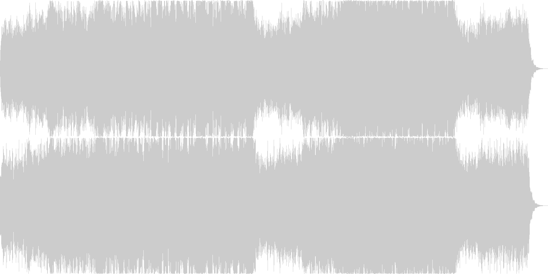 シンセパッドが醸し出すリラックス曲の未再生の波形