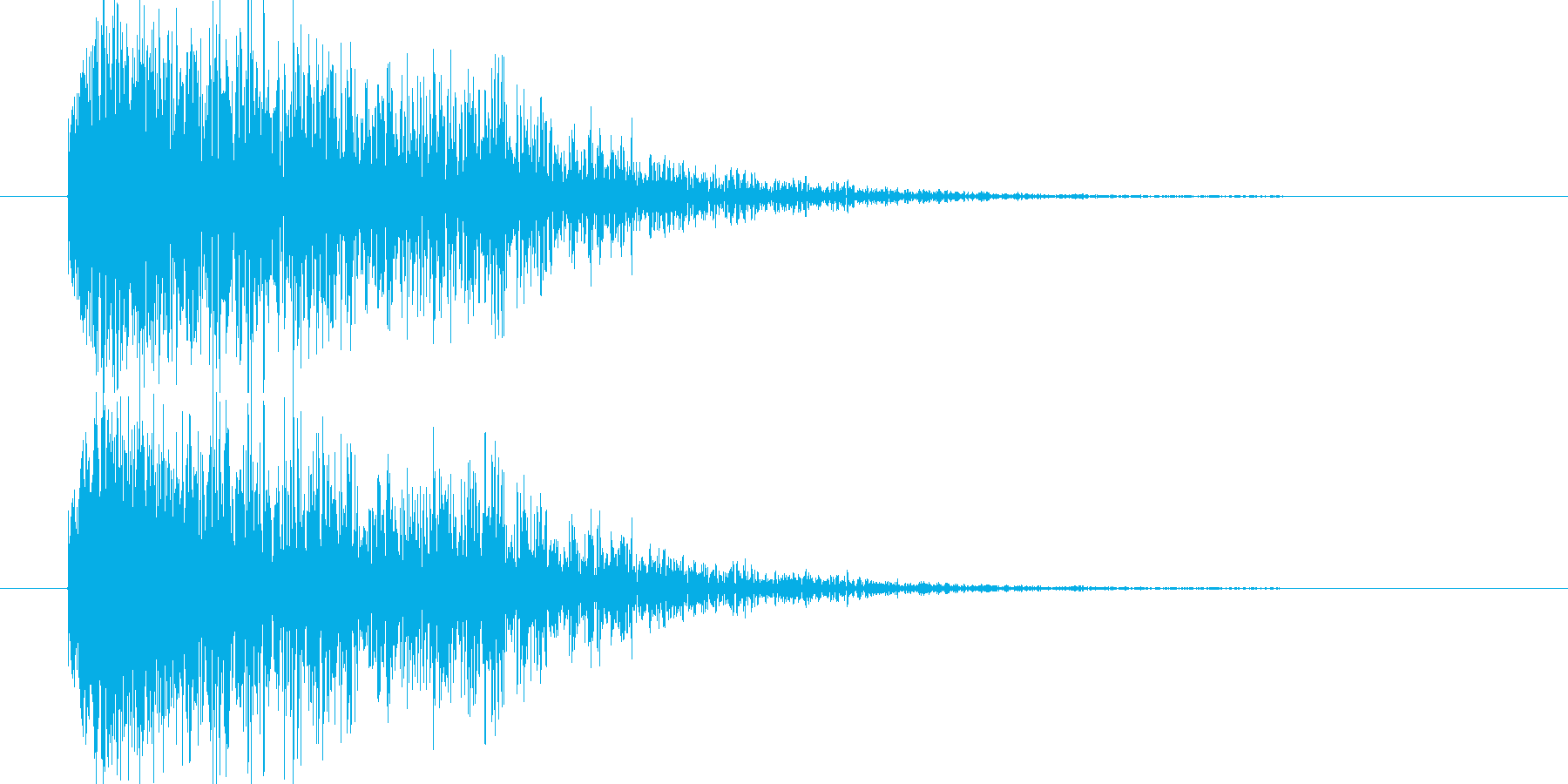 ドカーン(爆発音)の再生済みの波形