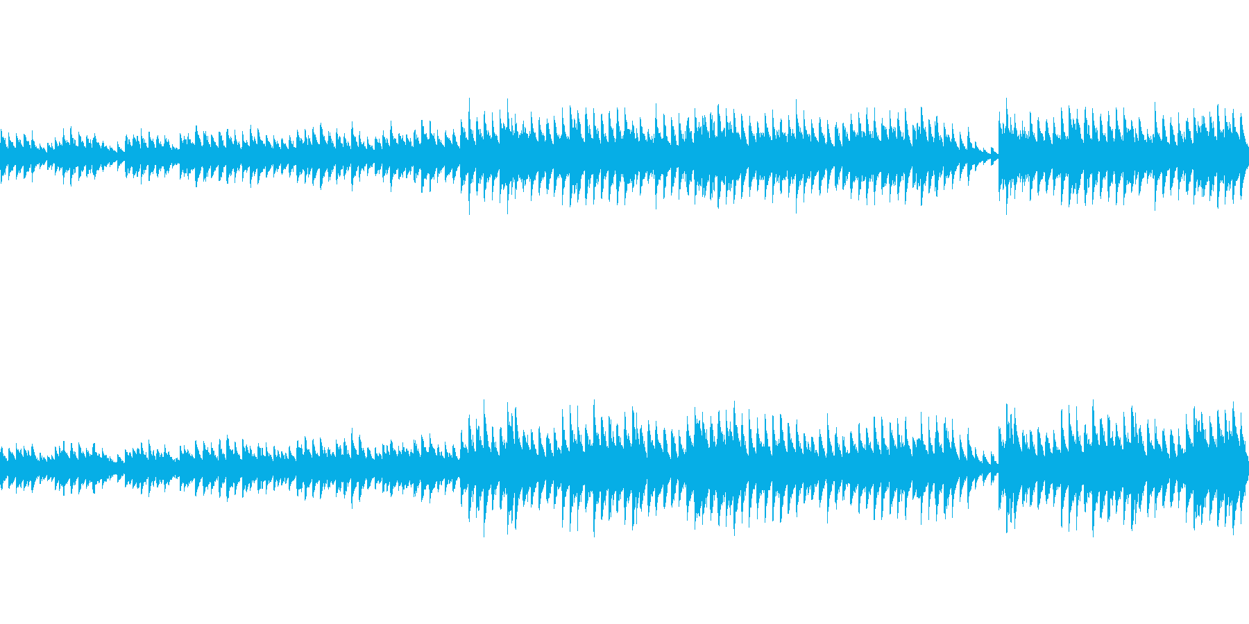 穏やかなピアノ曲1/ループ仕様の再生済みの波形