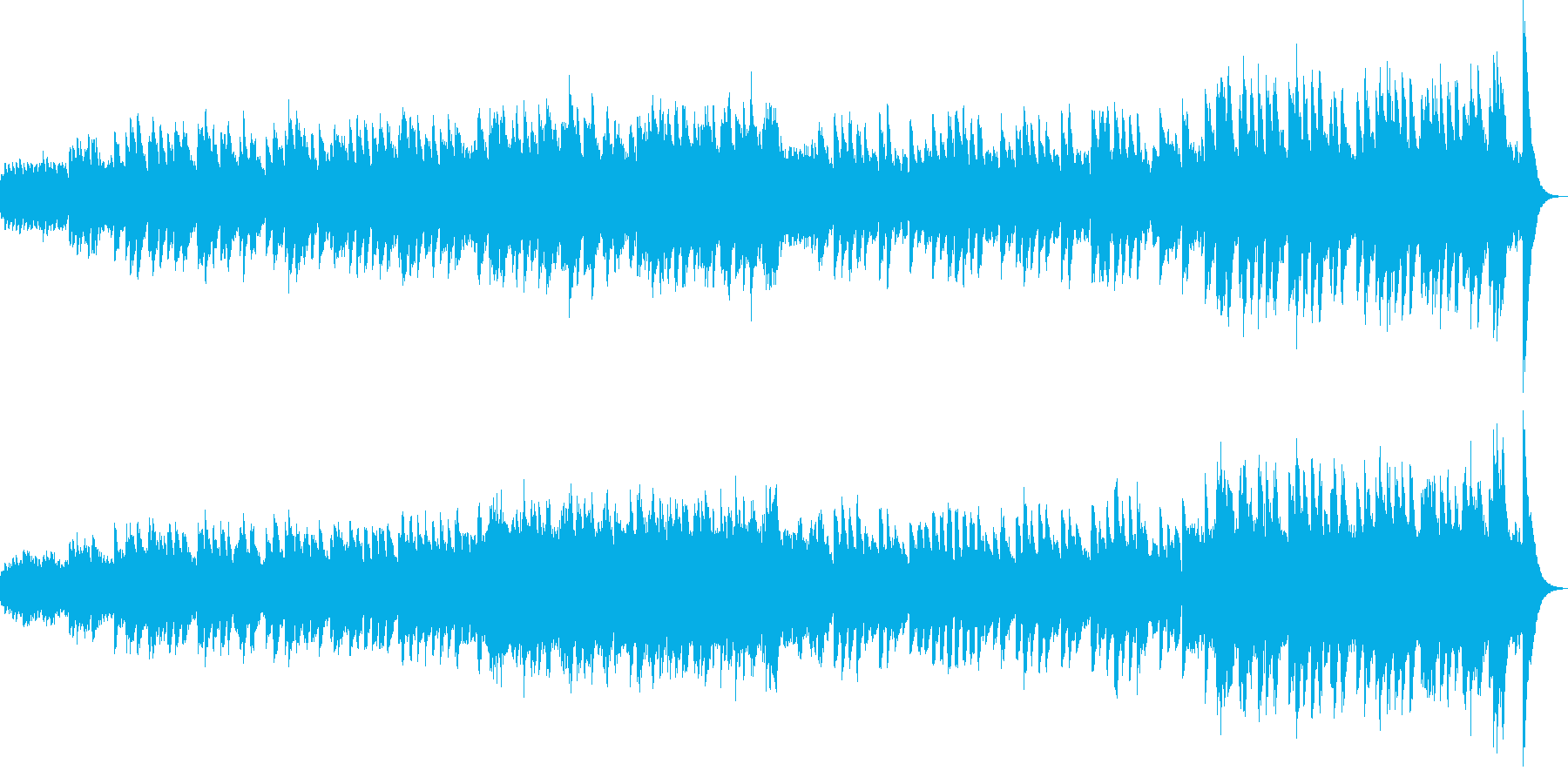 ほんわか系の明るいオルゴール曲の再生済みの波形
