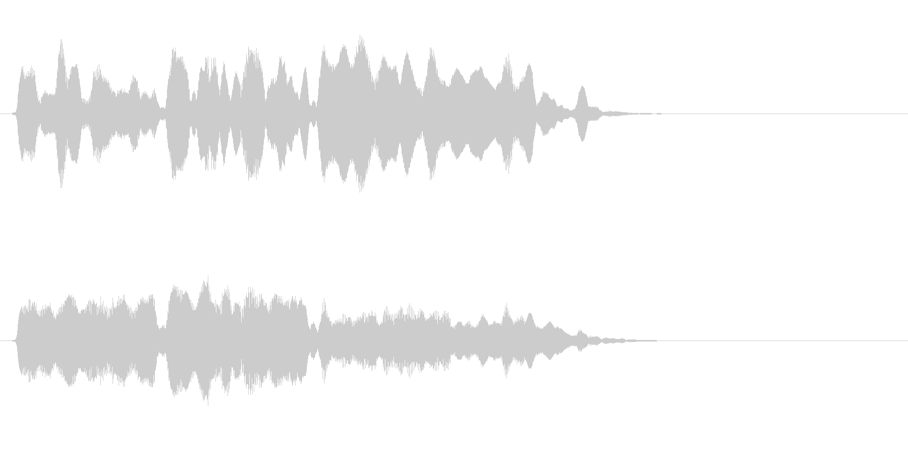 セーブや宿泊に最適なフルートの短い曲の未再生の波形