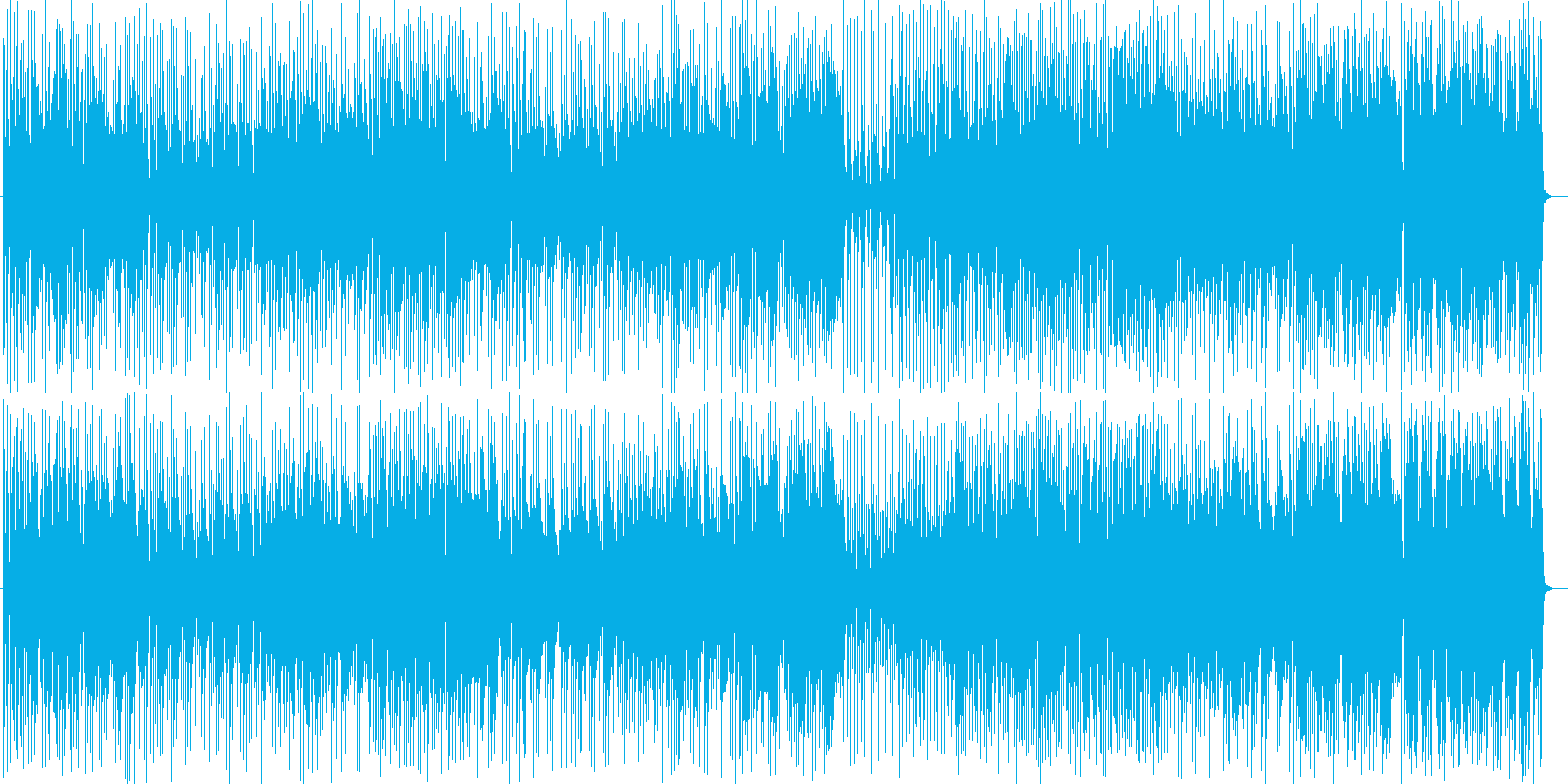 明るいポップなラテン調の曲の再生済みの波形