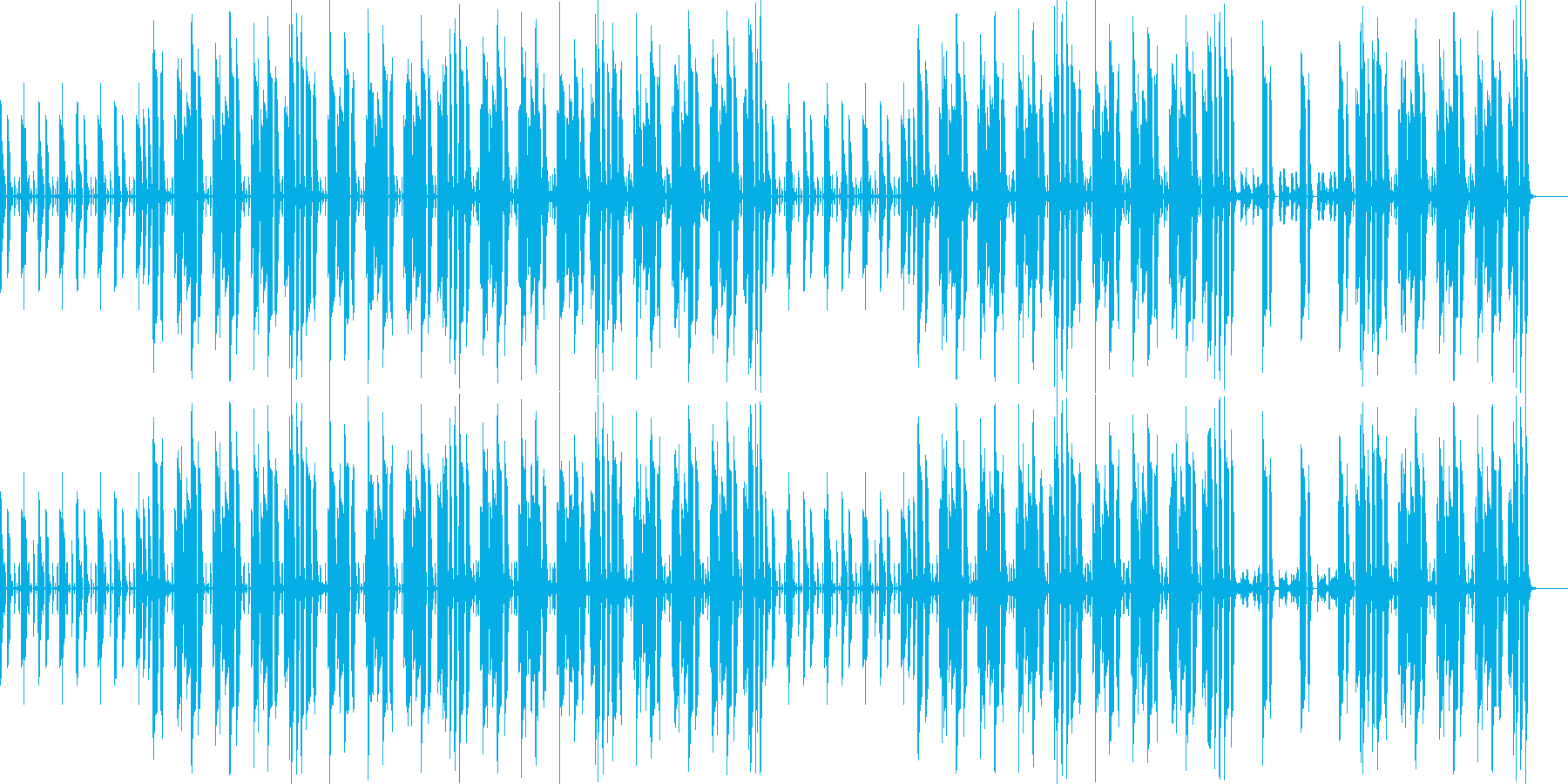 シンプルな構成で説明シーンに最適な曲の再生済みの波形