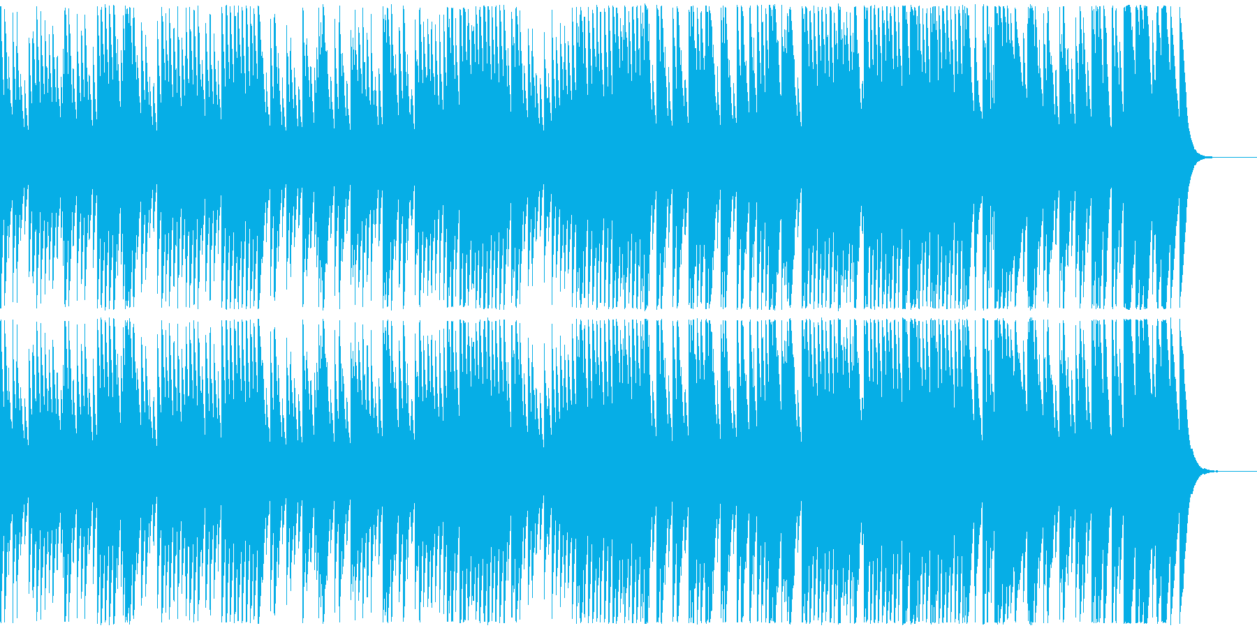 8bit音源の切ないバラード曲(桜逢瀬)の再生済みの波形