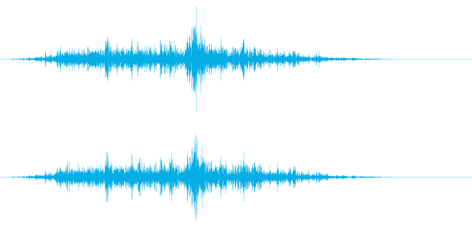 ガラガラ_崩れる音_04の再生済みの波形
