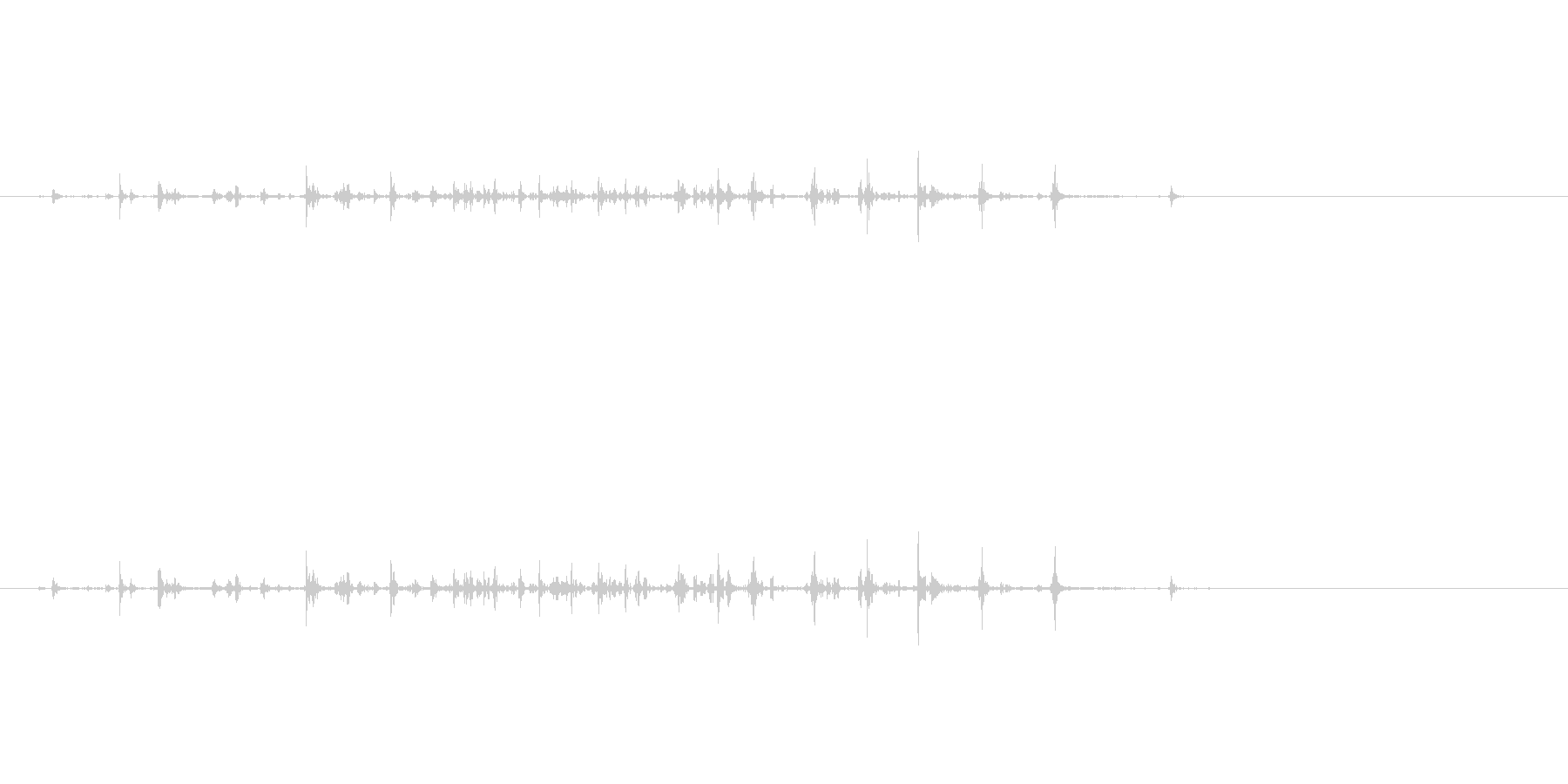 力強く握るような音の未再生の波形
