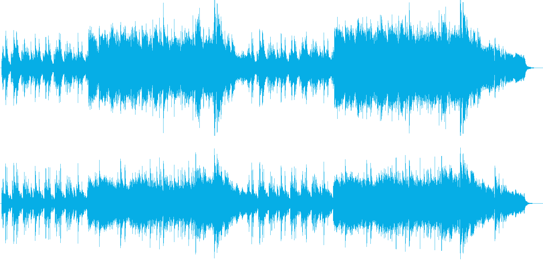 繊細で切なく美しいバラード曲の再生済みの波形