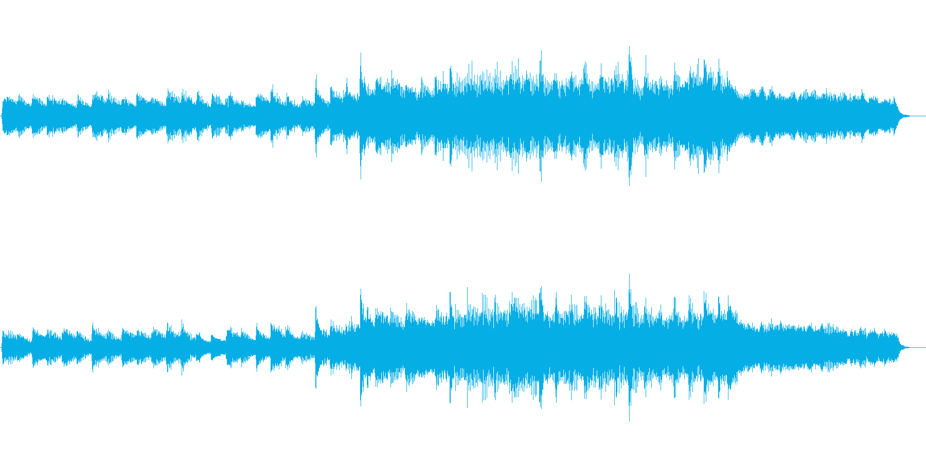 ピアノオーケストラ入場15秒曲の再生済みの波形