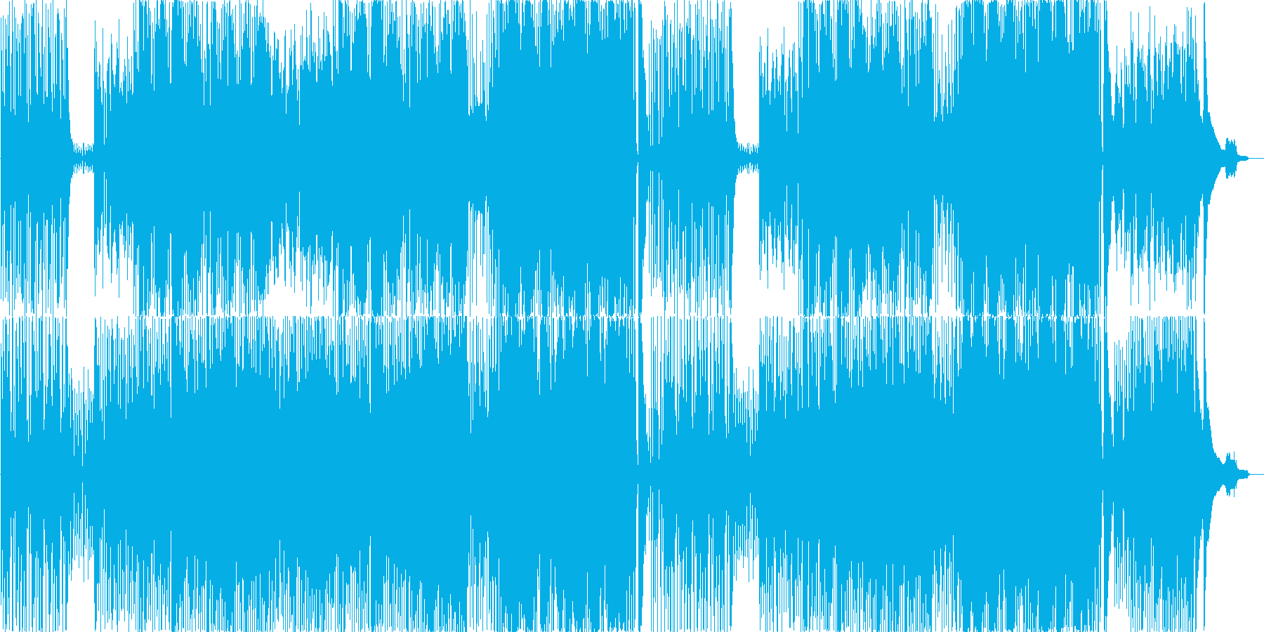 パーカッションがいっぱい情熱のラテン曲の再生済みの波形