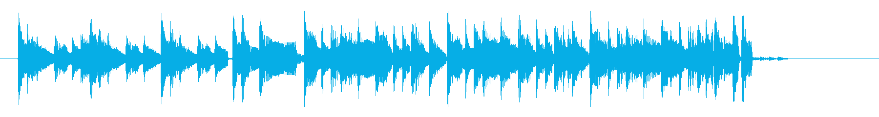 アコギによるクールなロックのジングル曲の再生済みの波形