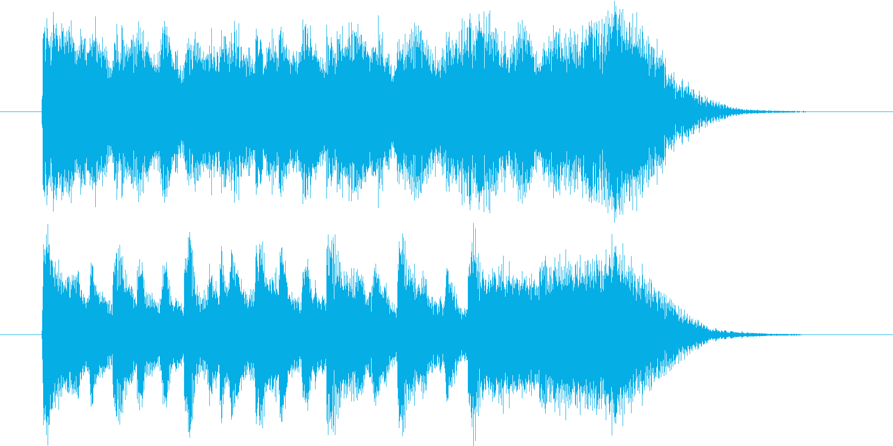 明るく元気で展開のある短い曲の再生済みの波形
