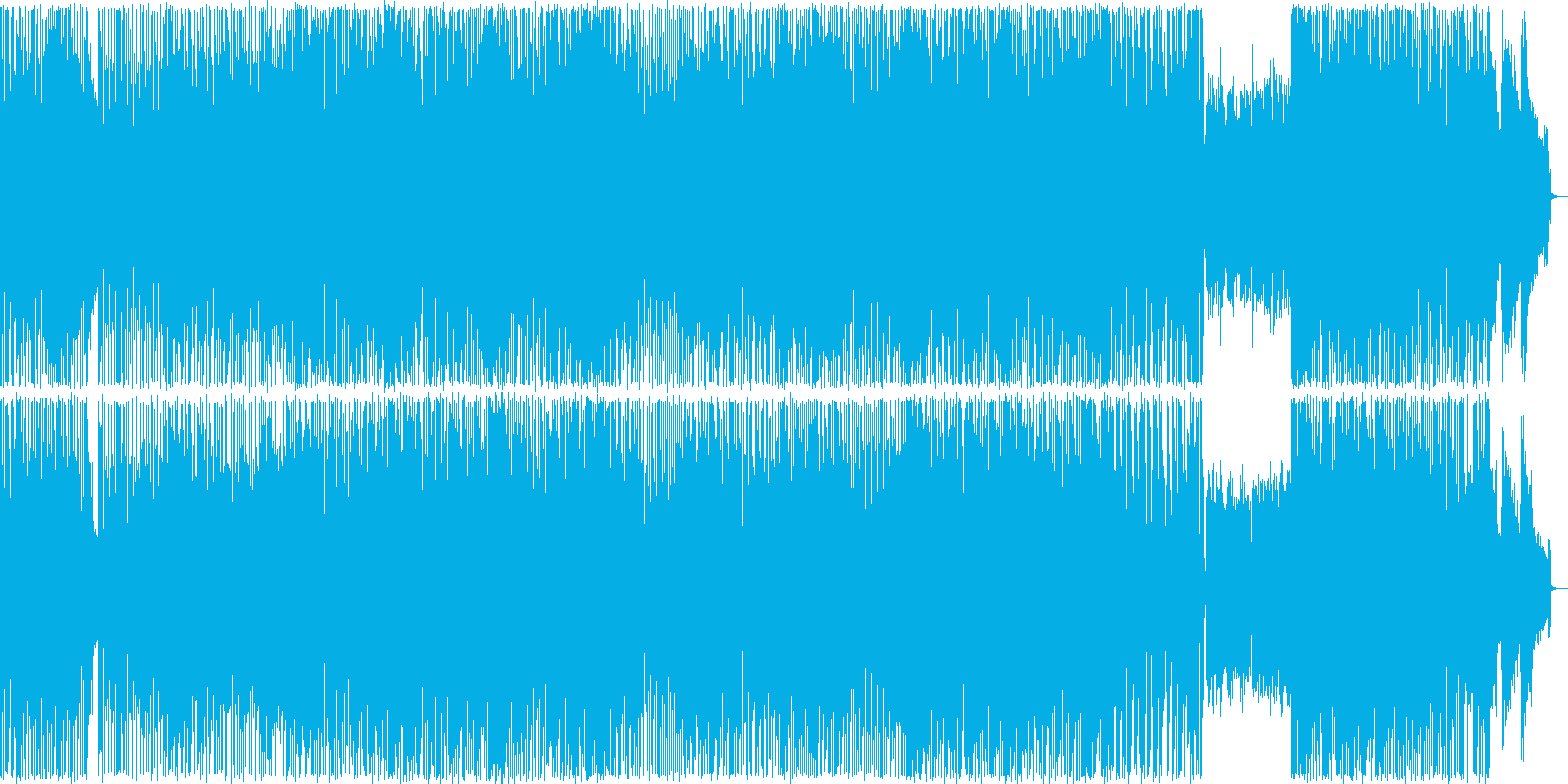 ほのぼのした雰囲気のポップスの再生済みの波形