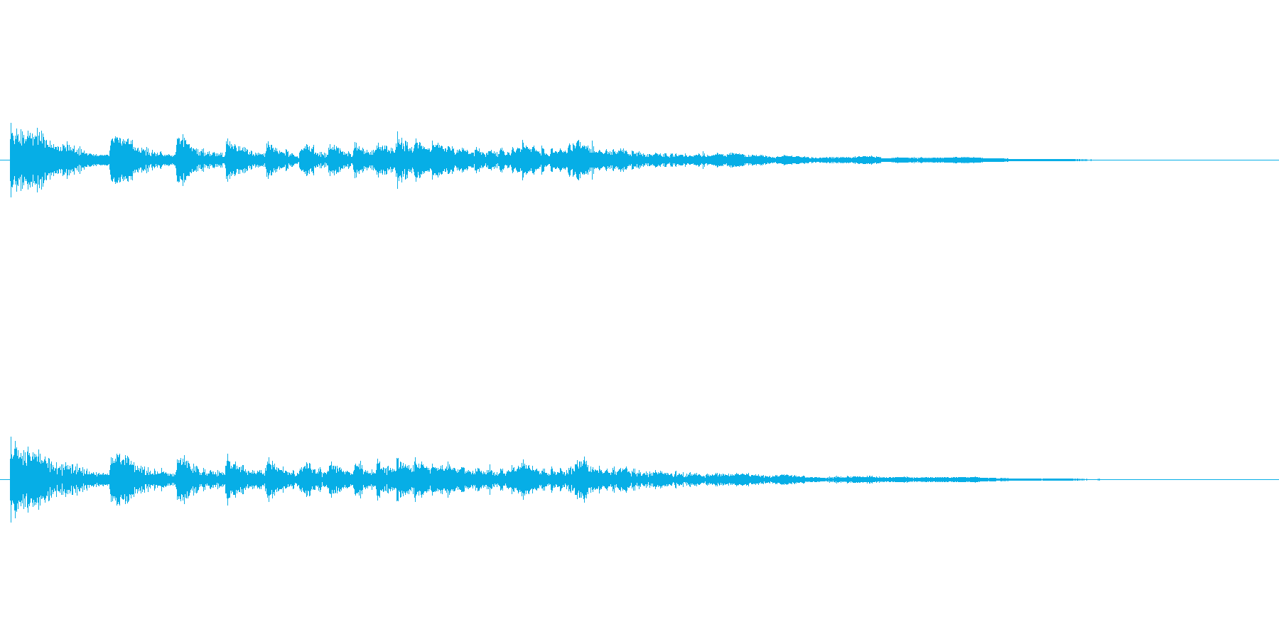 ゲーム時に何かが転がってくる音の再生済みの波形