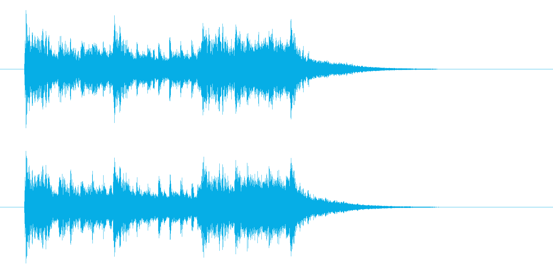 歪んだギターのジングル曲、サウンドロゴの再生済みの波形