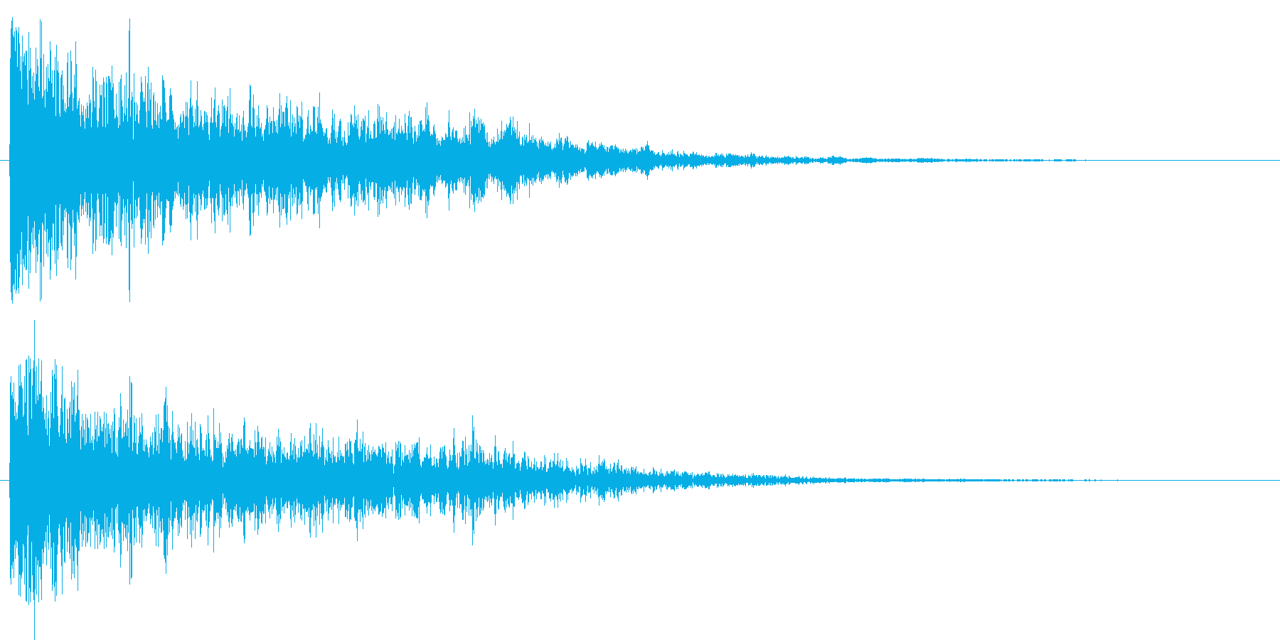 ドーン(SF的な宇宙音)の再生済みの波形