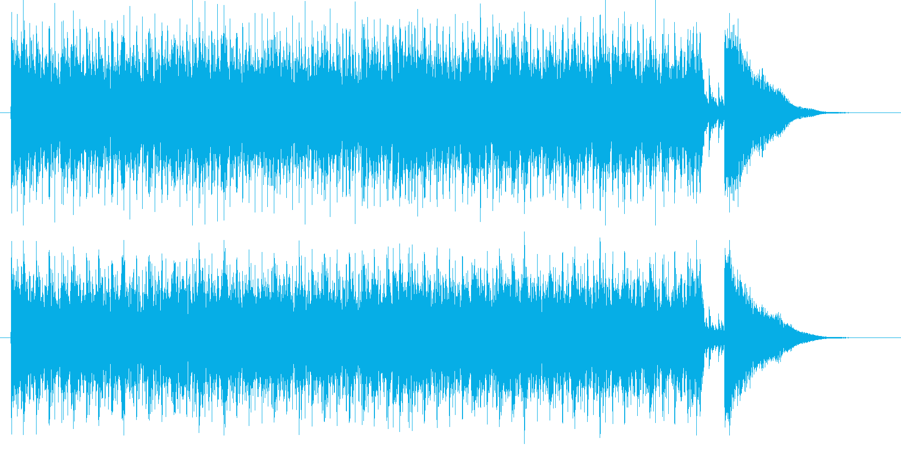 疾走感のあるかっこいい音楽の再生済みの波形