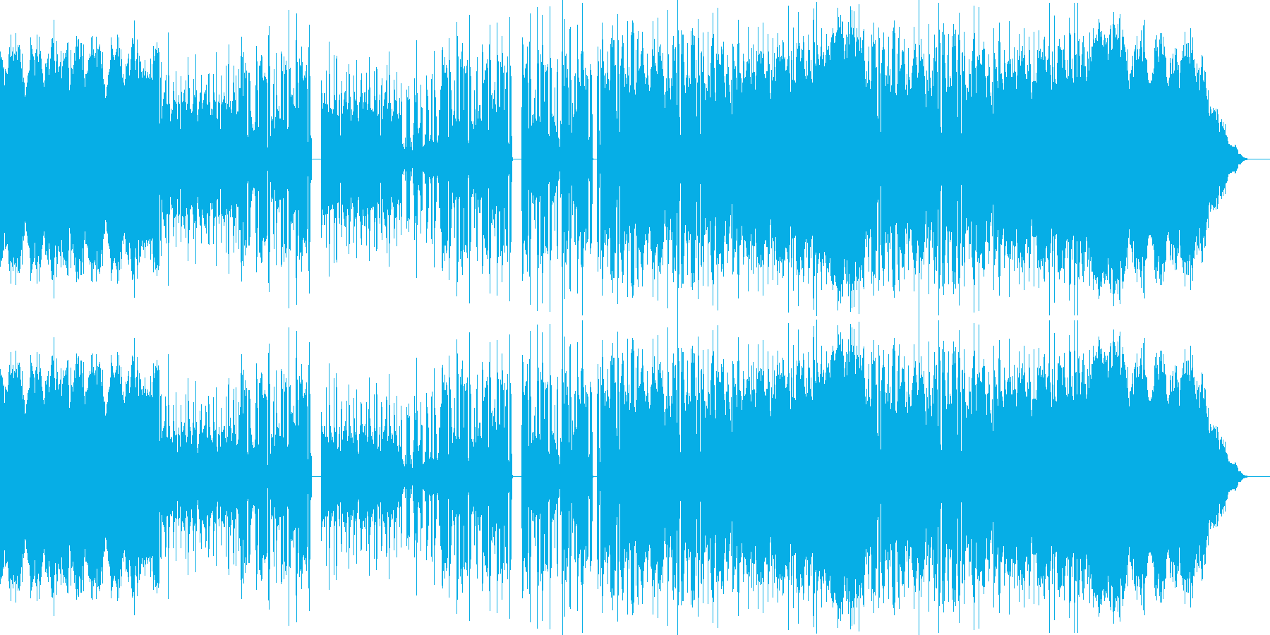FM音源風フィールド系BGMの再生済みの波形