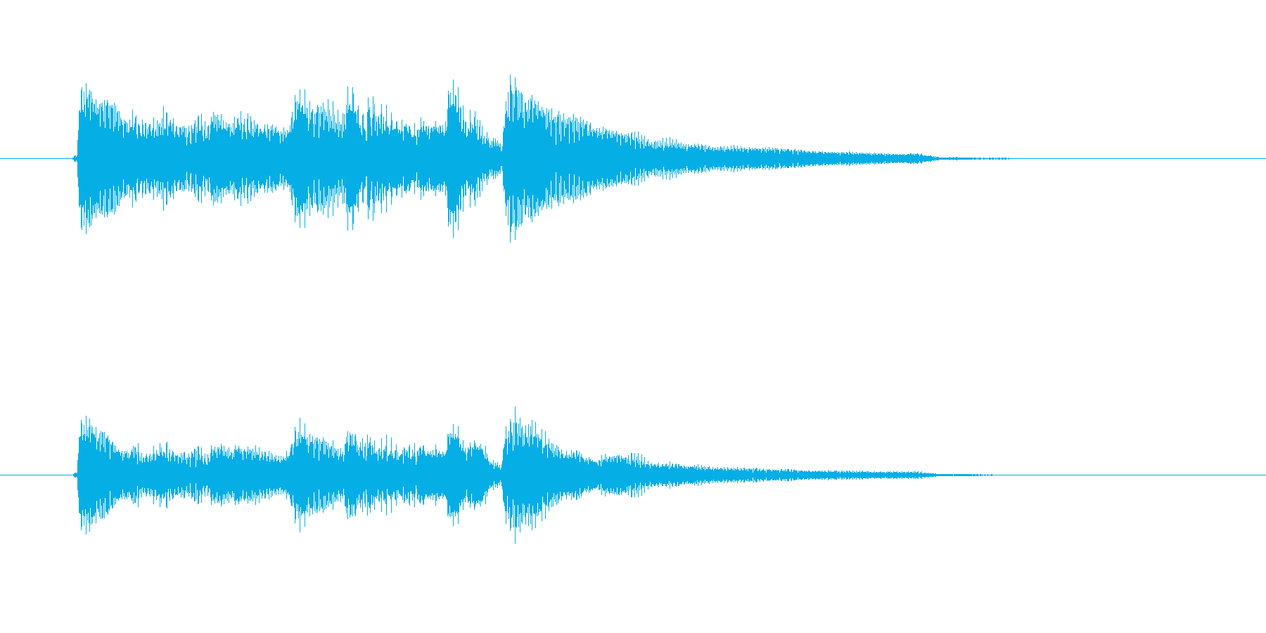 優しい音色と旋律のギターソロの再生済みの波形