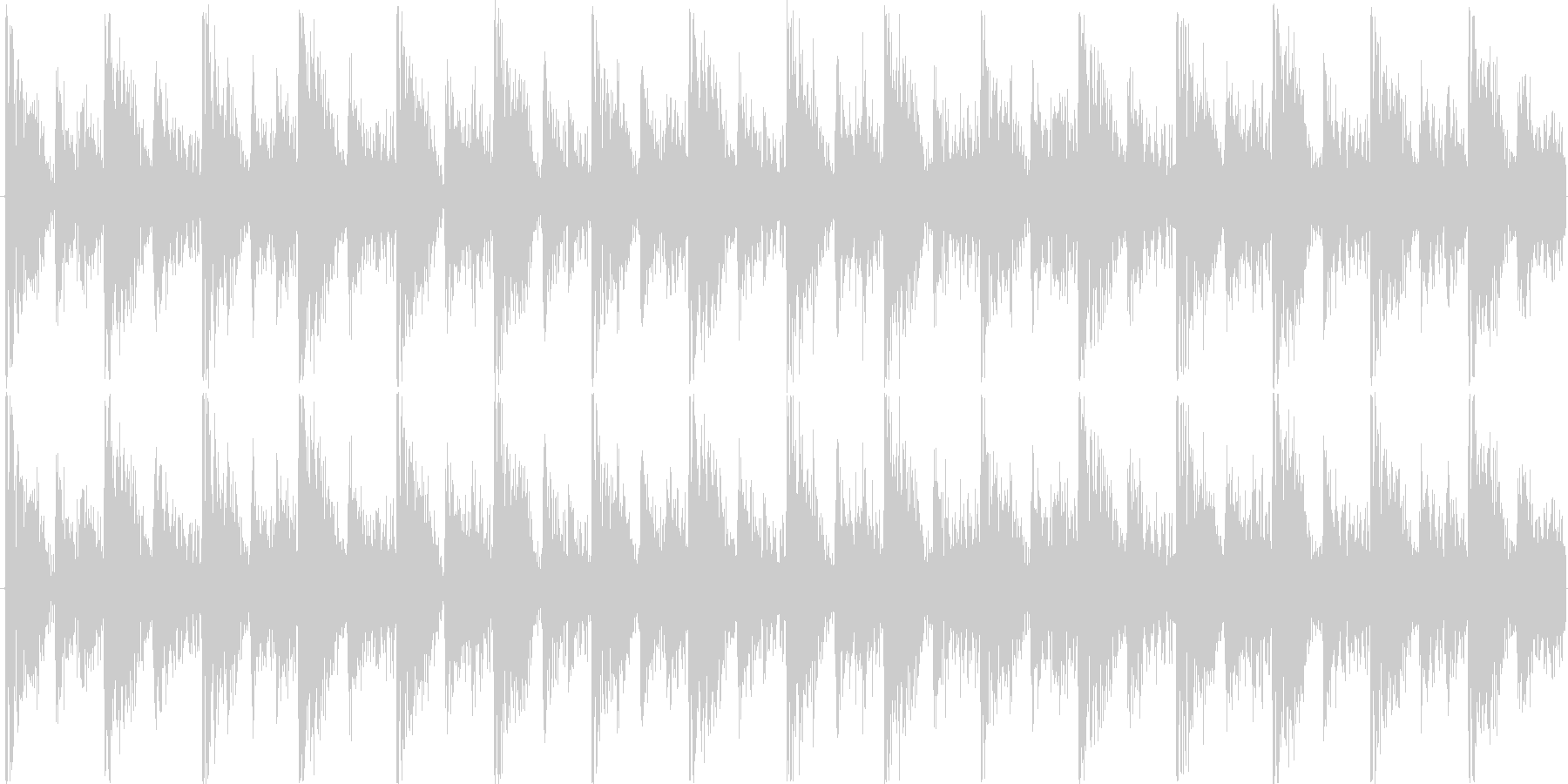 電子的な音で繰り返される楽曲です。の未再生の波形