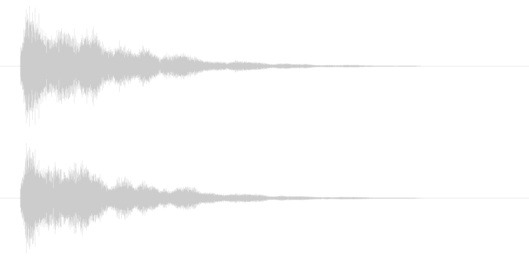 キラキラ系の決定音・開始音ですの未再生の波形