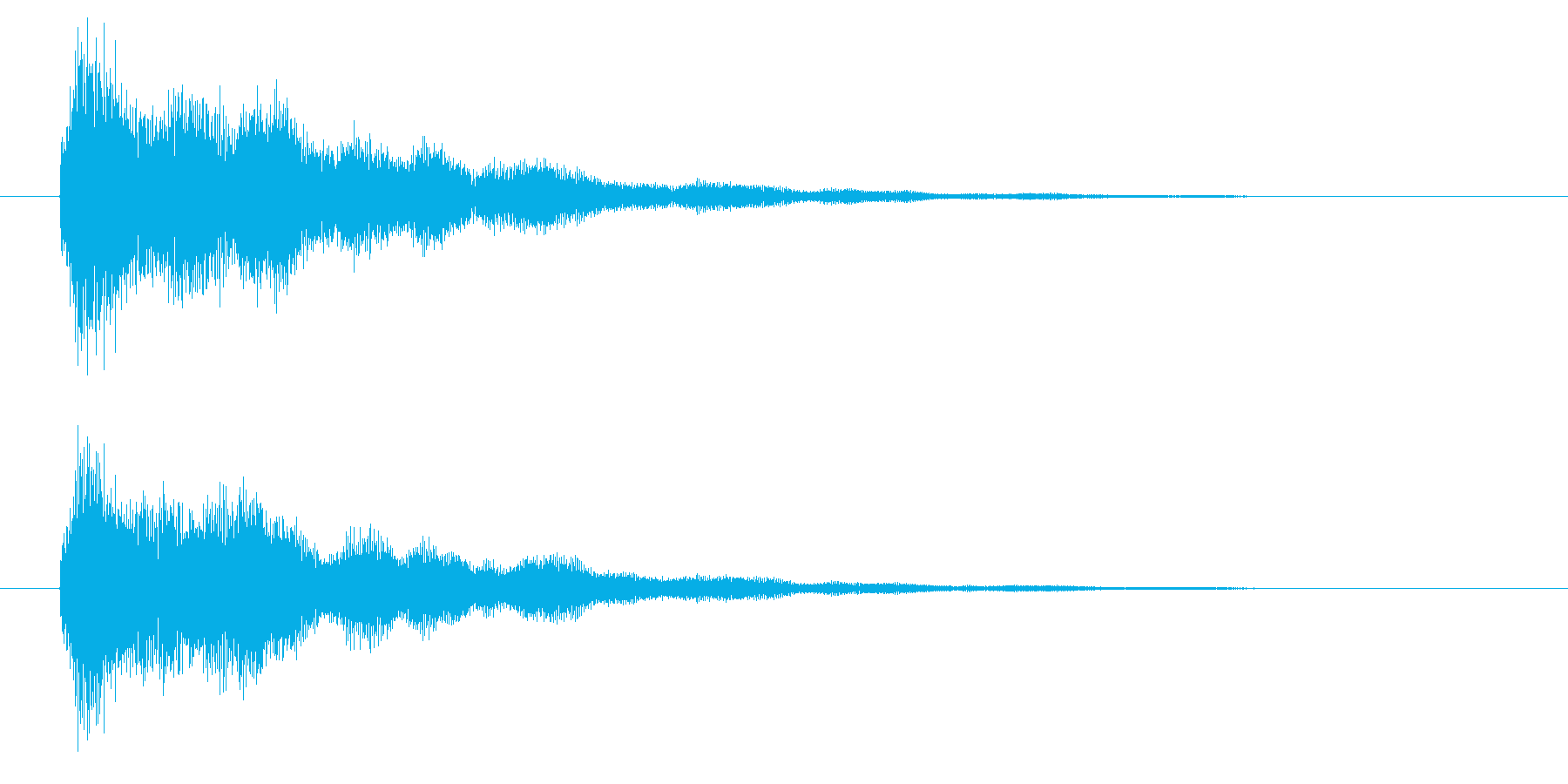 キラキラ系の決定音・開始音ですの再生済みの波形