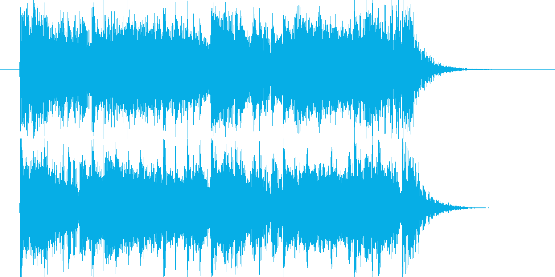 ワイルドダークなシンセジングルの再生済みの波形