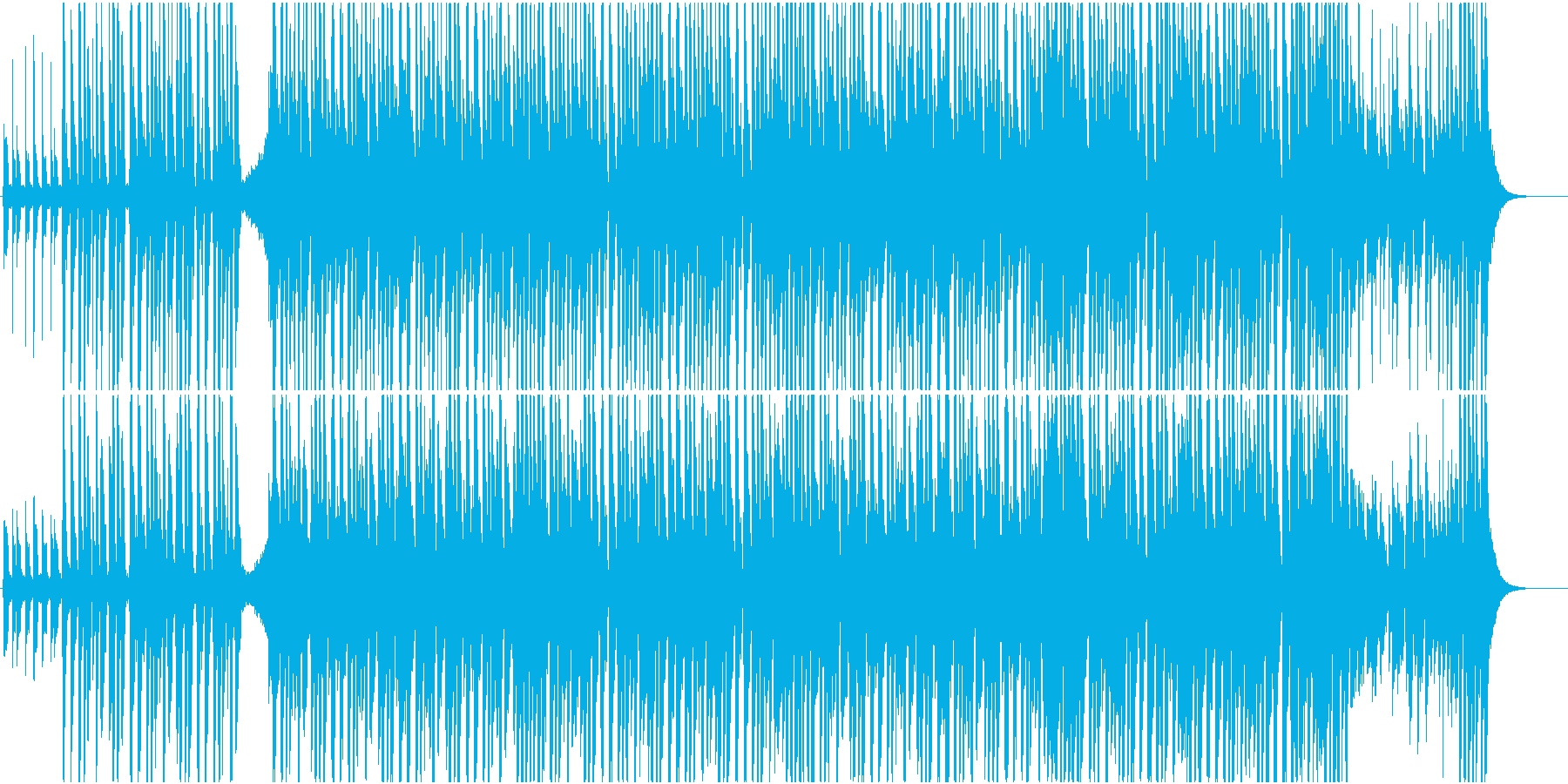 CM向けファンキーではねたビートとブラスの再生済みの波形
