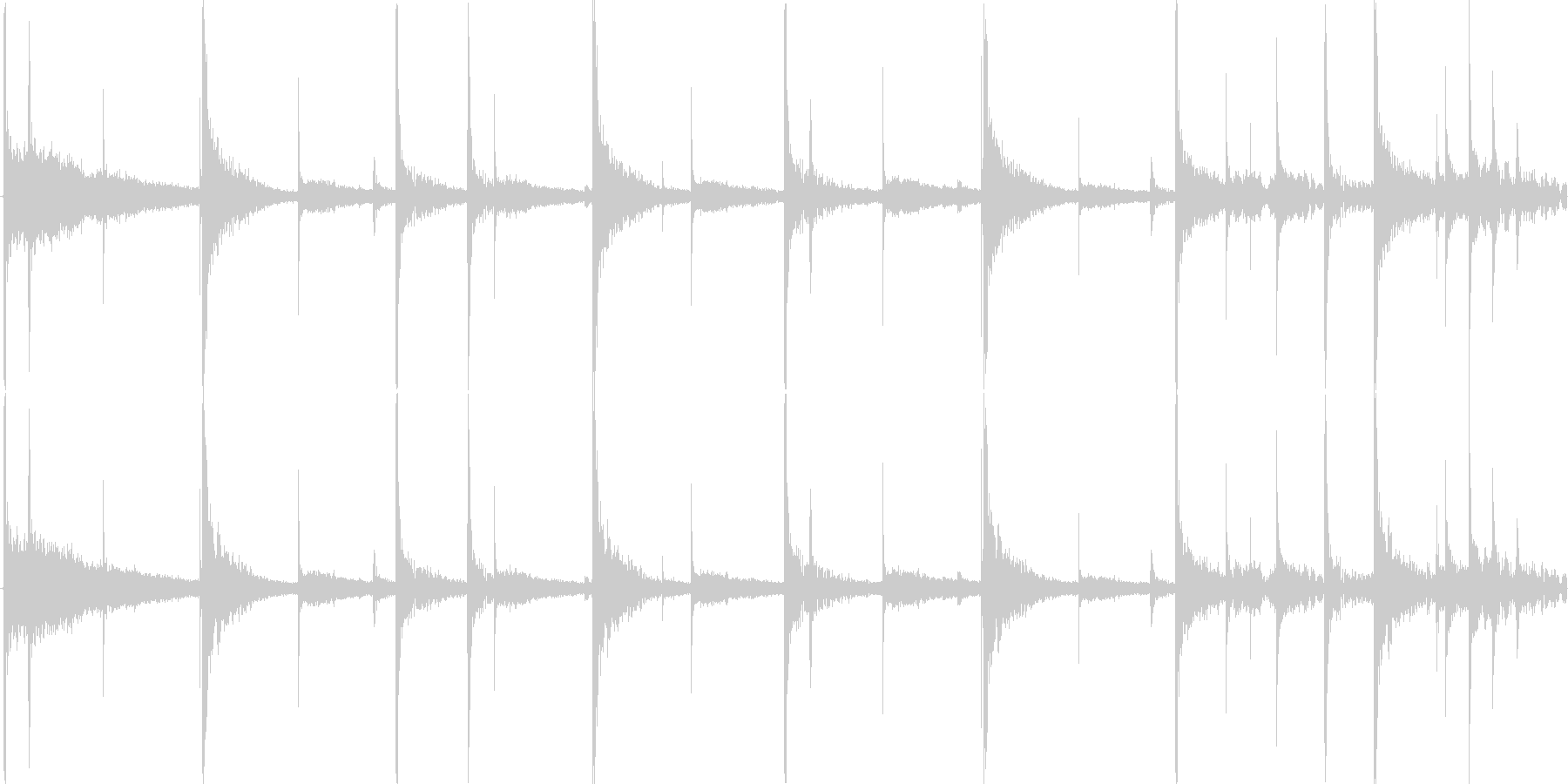 ロックのドラムをイメージした楽曲です。の未再生の波形